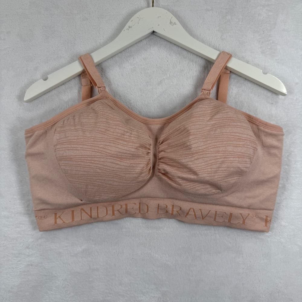 Kindred Bravely Simply Sublime Seamless Nursing Bra Pink XL Wireless Maternity